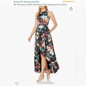 Monique Lhuillier formal hi-lo gown.